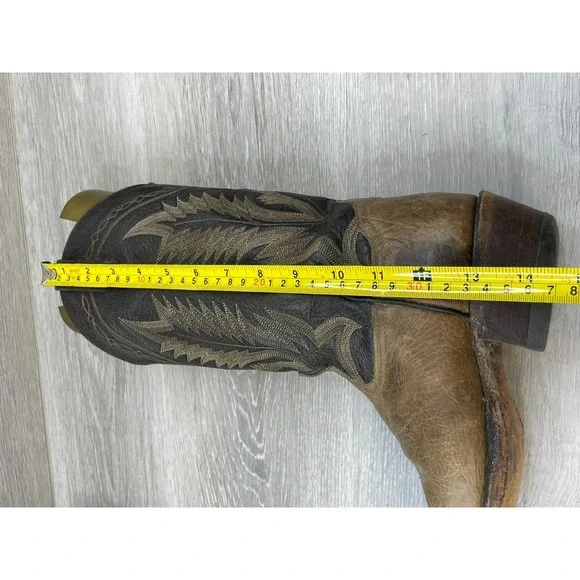 Tony Lama 6171C Men's 7.5 Brown Leather Western Cowboy Boots USA Made Vintage